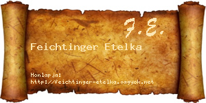 Feichtinger Etelka névjegykártya